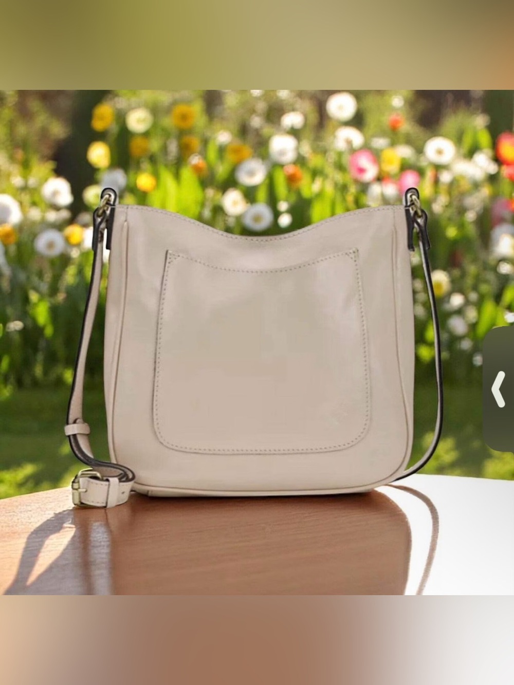 Patricia Nash Emeline MD Leather C/B Bag. Chalk White.